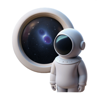 elegant creative A lone astronaut gazing at a colossal black hole from the window of a spaceship, realistic style, cosmic horror lighting 4K png