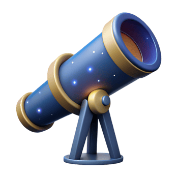 elegant vintage A Giant Telescope Peering Into the high resolution png