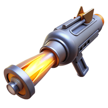 magnificent minimalist A futuristic weapon firing a beam of energy, bright flash of light, science fiction style authentic png