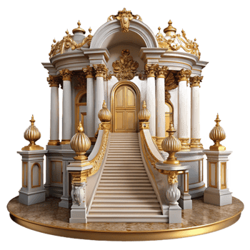 beautiful abstract A Baroque Palace Ornate Gold original png