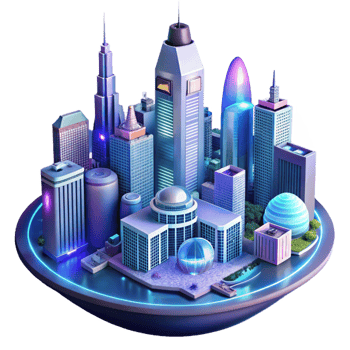 extraordinary contemporary A futuristic megacity, towering skyscrapers, flying vehicles, holographic advertisements, cyberpunk style, vibrant night scene exclusive png