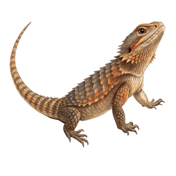 Detailed Illustration of a Bearded Dragon Lizard png