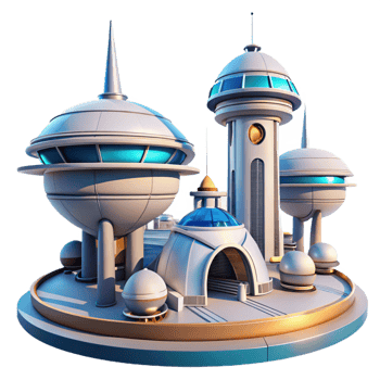 extraordinary creative A futuristic city built on water, sleek architecture, sunset lighting high quality png