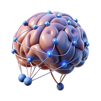 impressive traditional A human brain connected to a network of wires, glowing with energy, cyberpunk style 4K png