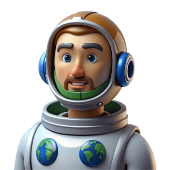 extraordinary abstract A portrait of a pensive astronaut gazing at Earth, rim lighting, photorealistic style professional png