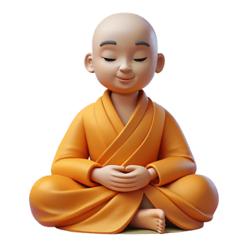 beautiful vintage A Portrait of a Serene Monk in exclusive png