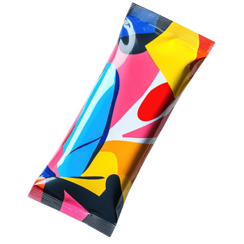 Creative Food Packaging for Energy Bars with Unique Abstract Paint Strokes png