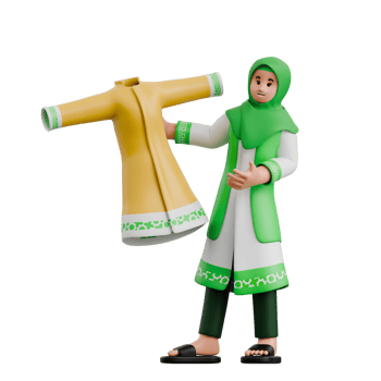 Muslim woman shopping clothes png
