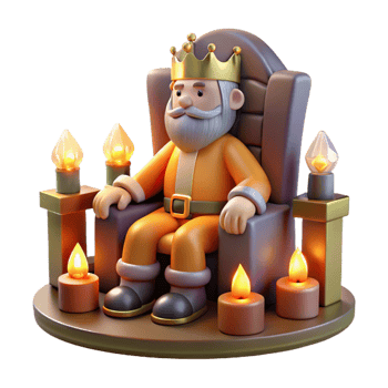 vibrant classic A Stoic Dwarf King Sitting on a Throne high resolution png