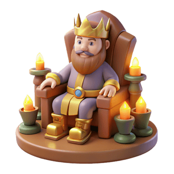 vibrant classic A Stoic Dwarf King Sitting on a Throne exclusive png