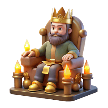 magnificent traditional A Stoic Dwarf King Sitting on a Throne original png