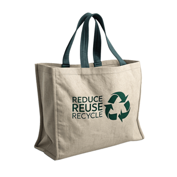 Eco Friendly Tote Reduce, Reuse, Recycle in Style png