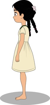 cartoon girl character design vector