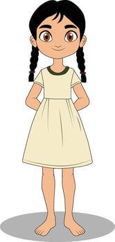 A cartoon girl character design vector