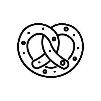 pretzel icon, line style icon vector