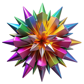 extraordinary classic A chaotic explosion of vibrant color, resembling shattered stained glass, with high contrast and a grainy texture professional png