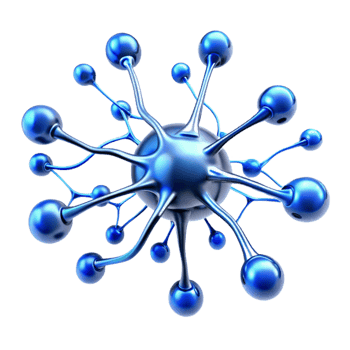 dramatic rustic A network of interconnected neurons, firing with electric blue energy, microscopic detail, cyberpunk aesthetic, authentic png