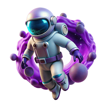 vibrant creative A Lone Astronaut Clad in a authentic png