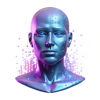 vibrant artistic A Holographic Projection of a Human genuine png