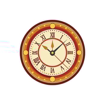 Classic clock vintage retro vector