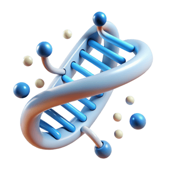wonderful creative A DNA strand transforming into a digital code sequence, soft, white light, scientific illustration style exclusive png