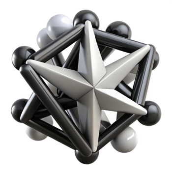 stunning minimalist A dynamic composition of intersecting planes and lines, in shades of black and white, creating a sense of depth and movement original png