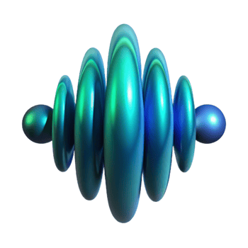 wonderful traditional An abstract representation of a sound wave, visualized as a pulsating orb of light, in shades of blue and green, under a dark, moody lighting exclusive png