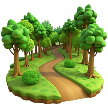 elegant artistic A Winding Dirt Path Through a Lush original png