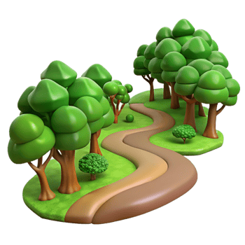 extraordinary classic A Winding Dirt Path Through a Lush authentic png