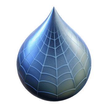 dramatic minimalist A close-up of a dewdrop on a spiderweb, soft diffused light, macro photography style premium png