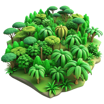dramatic contemporary An Aerial View of a Dense Jungle high resolution png