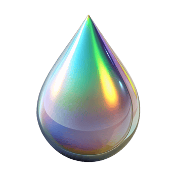 vibrant contemporary A single, levitating teardrop, made of crystal, reflecting a rainbow of light, ethereal and delicate exclusive png
