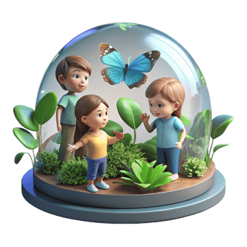 elegant classic A Group of Children Playing with professional png