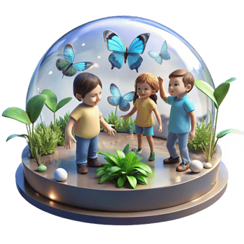 beautiful contemporary A Group of Children Playing with premium png