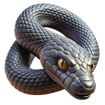 serene creative A Slithering Snake with Intricate detailed png