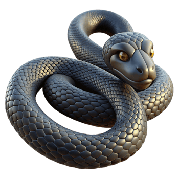vibrant minimalist A Slithering Snake with Intricate detailed png