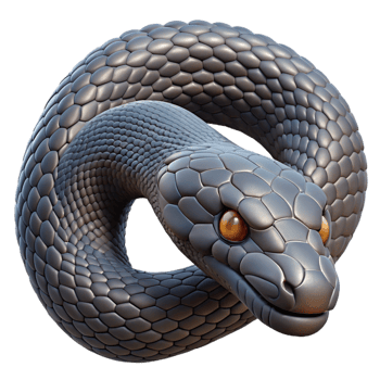 beautiful modern A slithering snake with intricate scales, close-up view, dark and moody lighting, macro photography authentic png