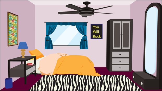 Luxury Bedroom Interior Design vector