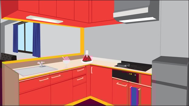 Modern Kitchen Interior Design vector