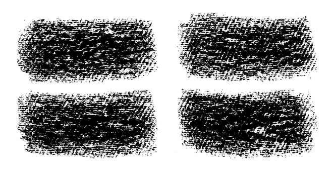 Hand Drawn Grunge Charcoal Brush Strokes Set vector