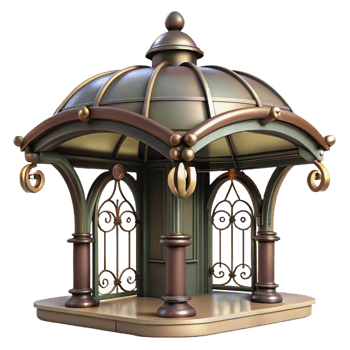 serene vintage Art Nouveau metro station, ornate ironwork, soft diffused light, vintage style professional png