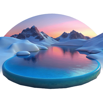 impressive creative A Frozen Lake Reflecting a Winter genuine png