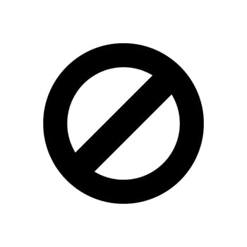 No Sign Icon. black Crossed Circle Design. vector