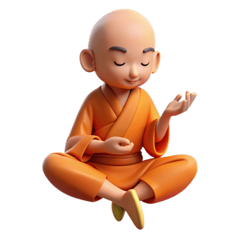 stunning artistic A Serene Meditating Monk Levitating original png