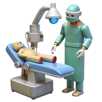 beautiful vintage A robotic surgeon performing a complex operation, sterile and bright lighting, medical illustration style genuine png