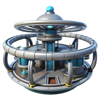 serene minimalist A Futuristic Space Station with professional png