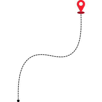 Travel GPS Location. Dotted line with red pin map. Navigation map. dotted line representing the path taken. png