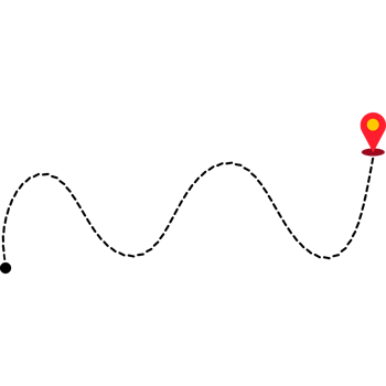 Navigation map. dotted line representing the path taken. png