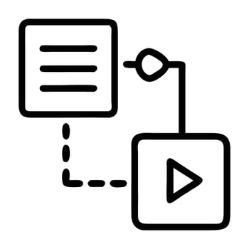 Story engagement icon with play button and chart design detail vector