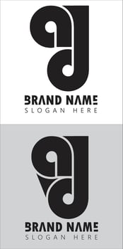 ad letter logo design images icon vector